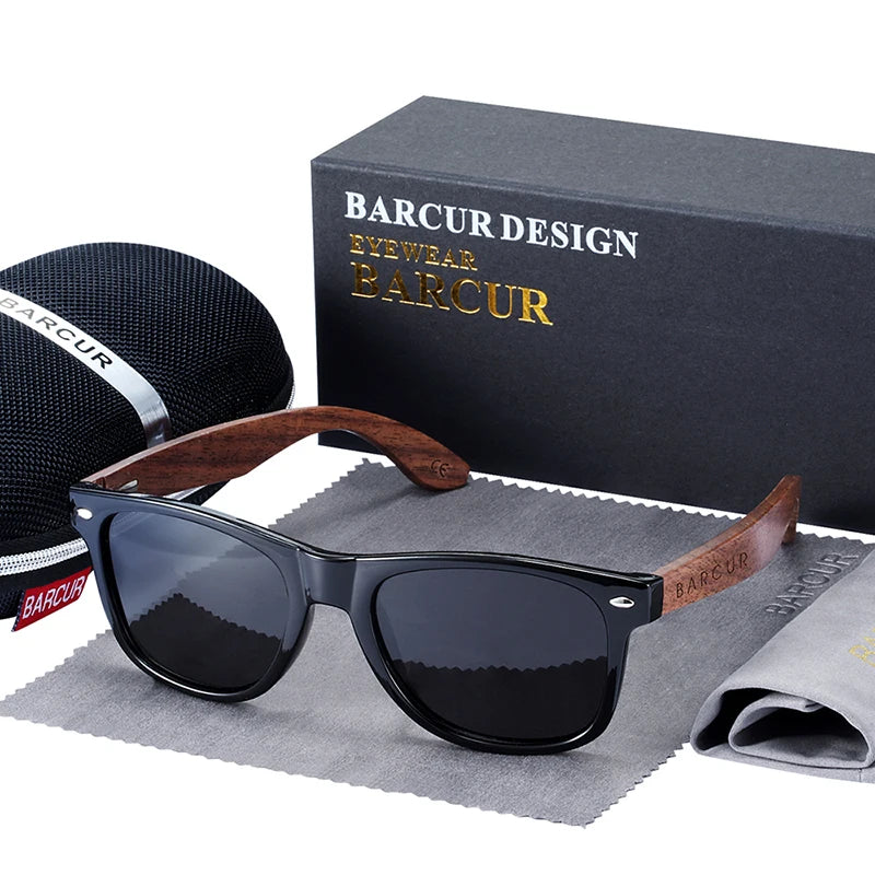 BARCUR Black Walnut Sunglasses — Timeless Style Meets Premium Polarized Protection for the Modern Man