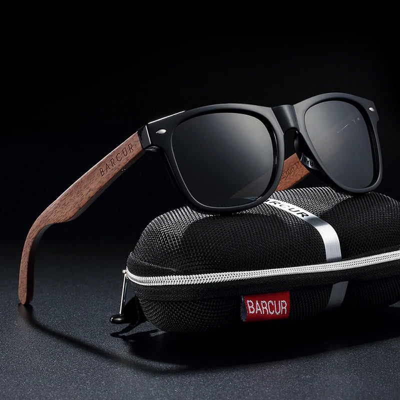 BARCUR Black Walnut Sunglasses — Timeless Style Meets Premium Polarized Protection for the Modern Man