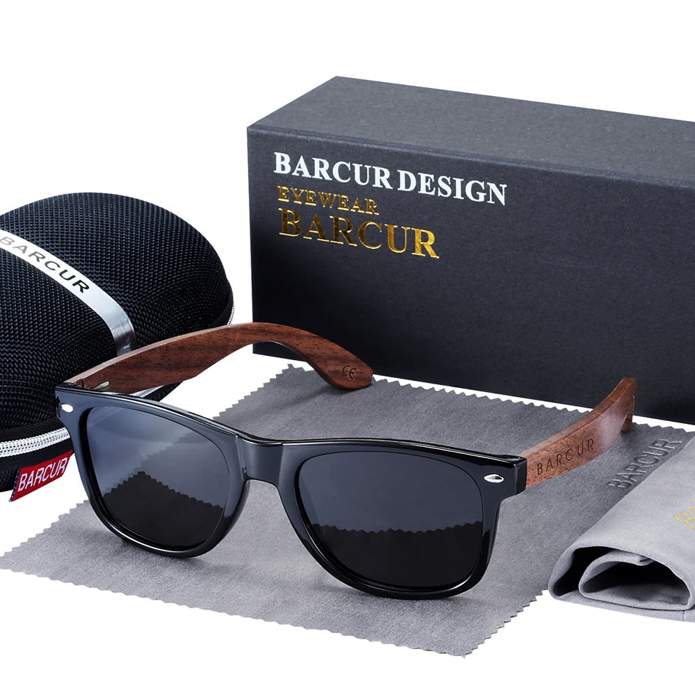 BARCUR Black Walnut Sunglasses — Timeless Style Meets Premium Polarized Protection for the Modern Man