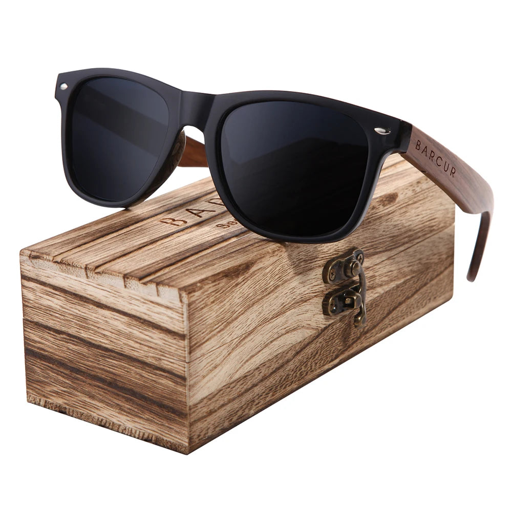 BARCUR Black Walnut Sunglasses — Timeless Style Meets Premium Polarized Protection for the Modern Man