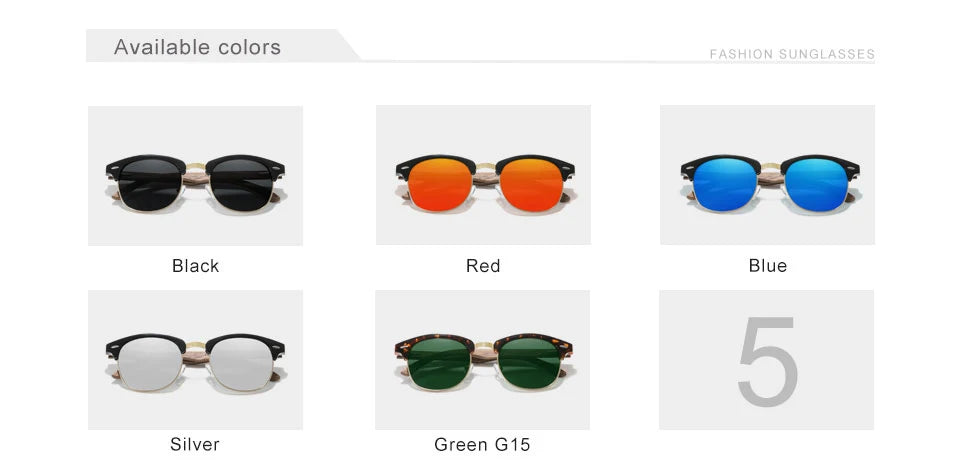 Walnut Wood Sunglasses – Vintage Style Meets Modern Luxury - KINGSEVEN