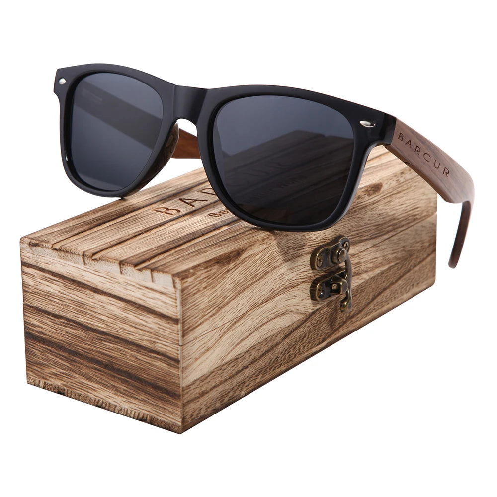 BARCUR Black Walnut Sunglasses — Timeless Style Meets Premium Polarized Protection for the Modern Man