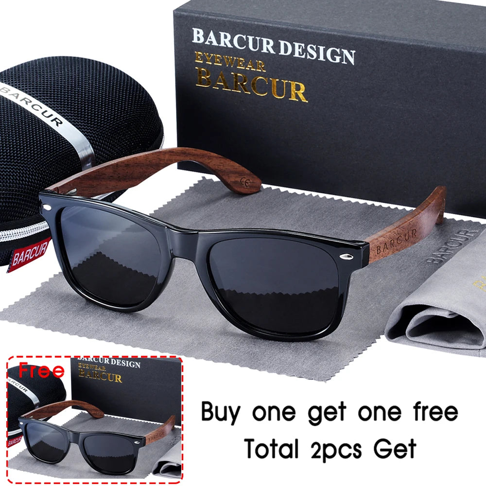 BARCUR Black Walnut Sunglasses — Timeless Style Meets Premium Polarized Protection for the Modern Man