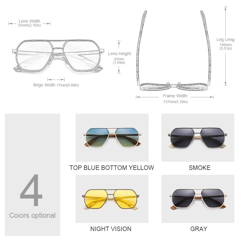 Premium Craft, Timeless Look – Hu Wood Polarized Sunglasses for Men