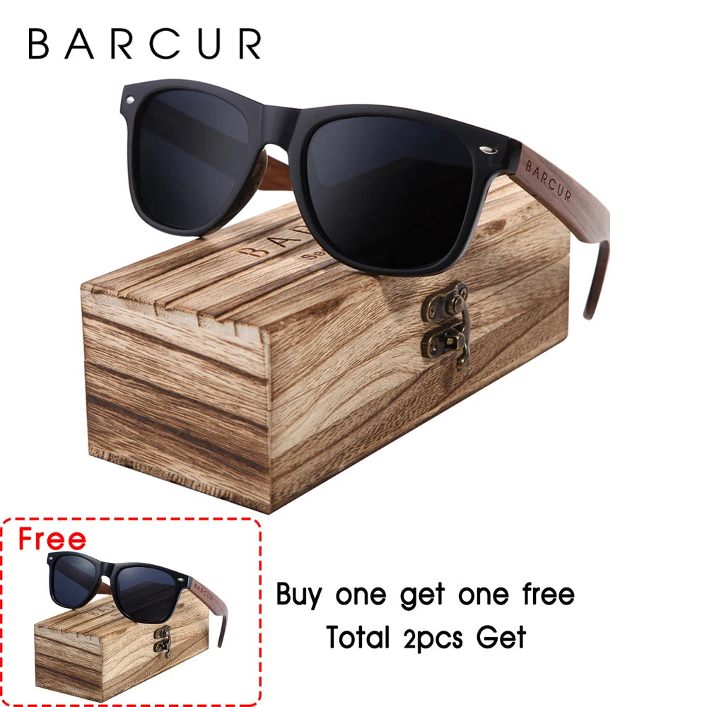 BARCUR Black Walnut Sunglasses — Timeless Style Meets Premium Polarized Protection for the Modern Man
