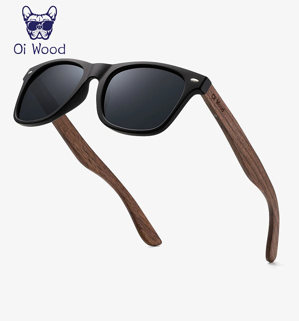 Oi Wood Polarized Wooden Sunglasses – Natural Style Meets Modern Comfort