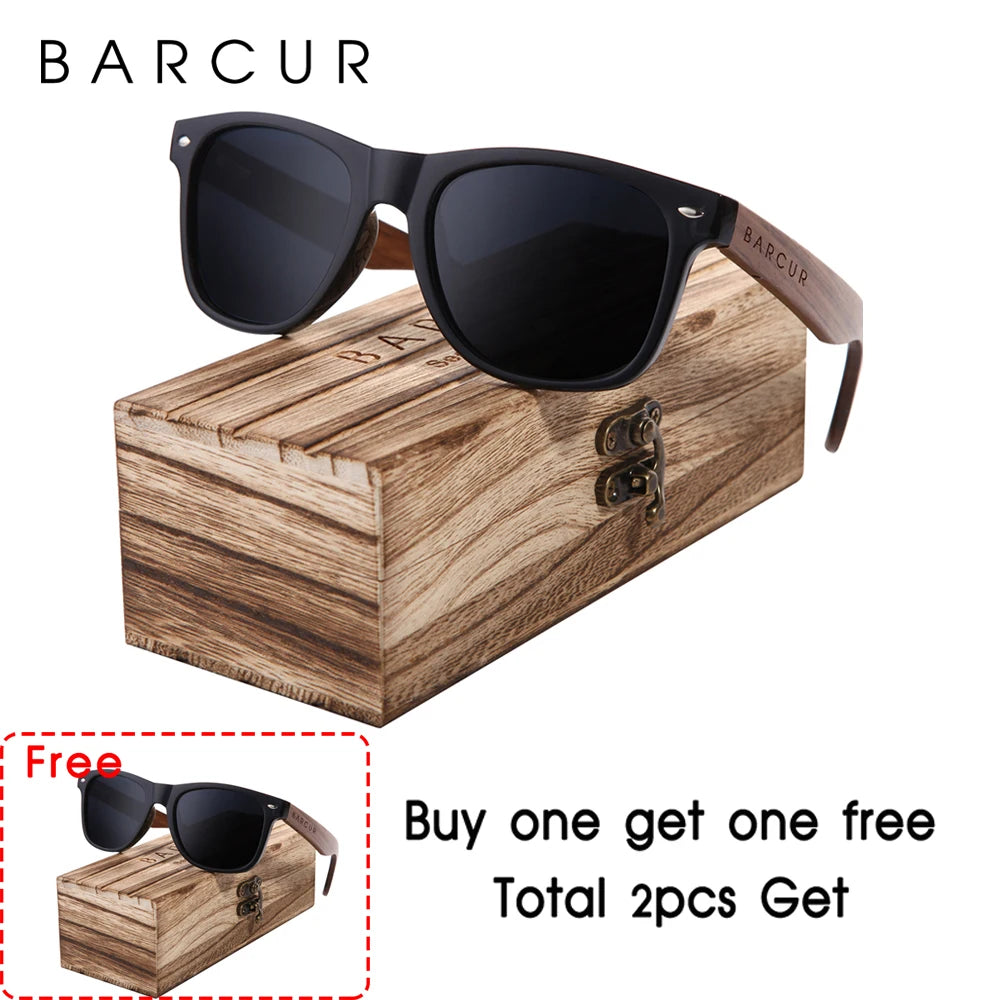 BARCUR Black Walnut Sunglasses — Timeless Style Meets Premium Polarized Protection for the Modern Man