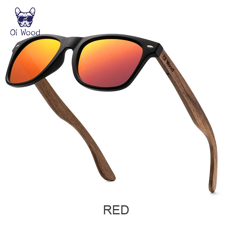 Oi Wood Polarized Wooden Sunglasses – Natural Style Meets Modern Comfort