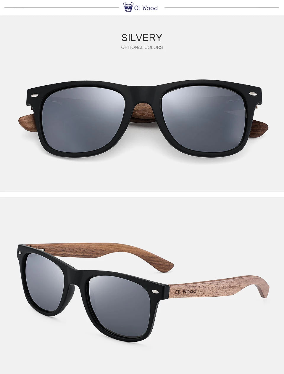 Oi Wood Polarized Wooden Sunglasses – Natural Style Meets Modern Comfort