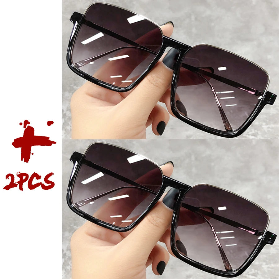2025 Luxury Square Sunglasses – Vintage Gradient Shades for Women