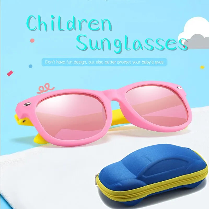Adorable Baby and Toddler Sunglasses with Case – Safe, Stylish & Perfect for Sunny Adventures!