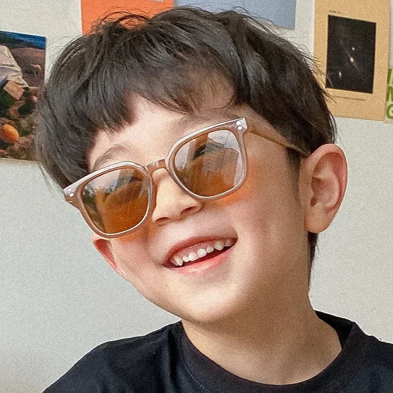 Classic Vintage Square Kids Sunglasses – UV400 Protection for Boys & Girls | Stylish, Durable, and Perfect for Outdoor Adventures