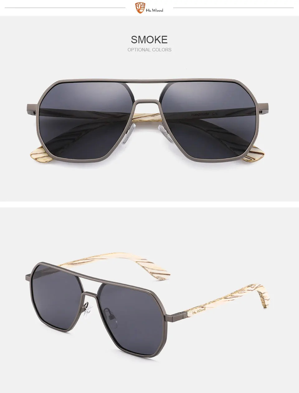 Premium Craft, Timeless Look – Hu Wood Polarized Sunglasses for Men