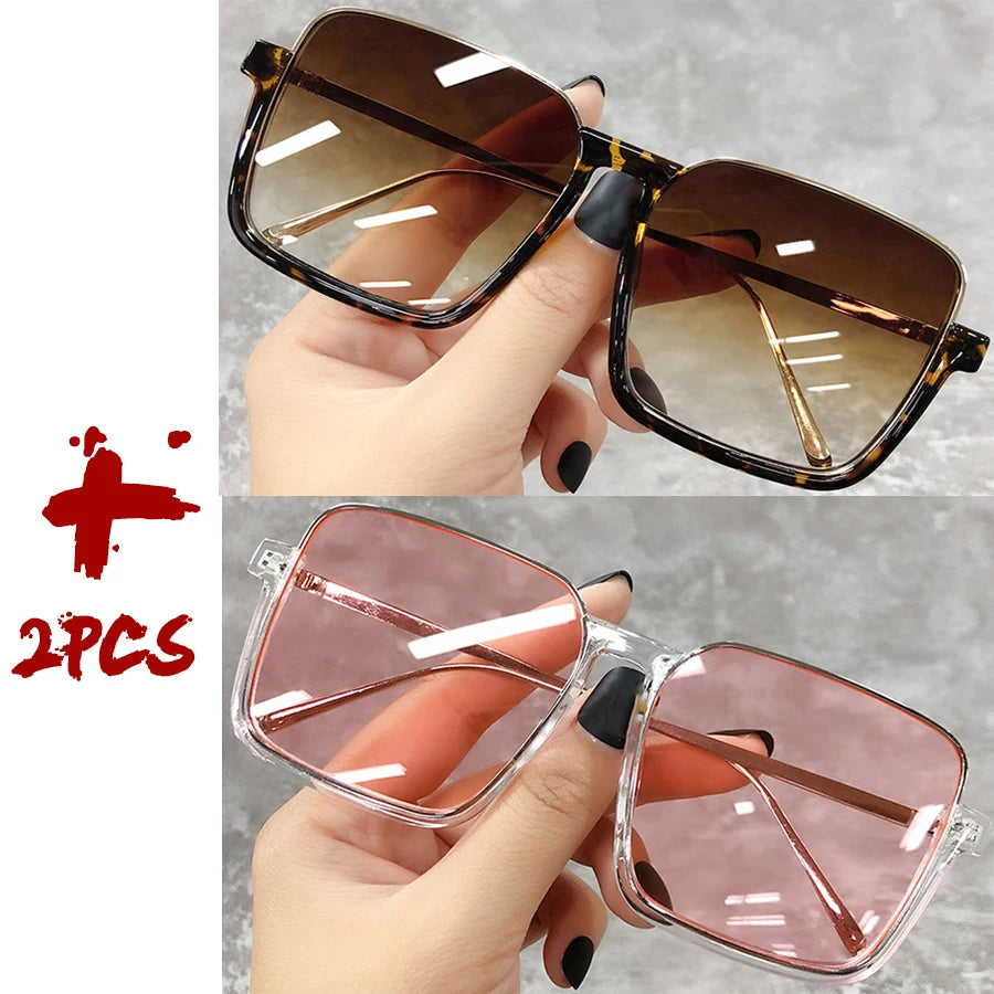 2025 Luxury Square Sunglasses – Vintage Gradient Shades for Women
