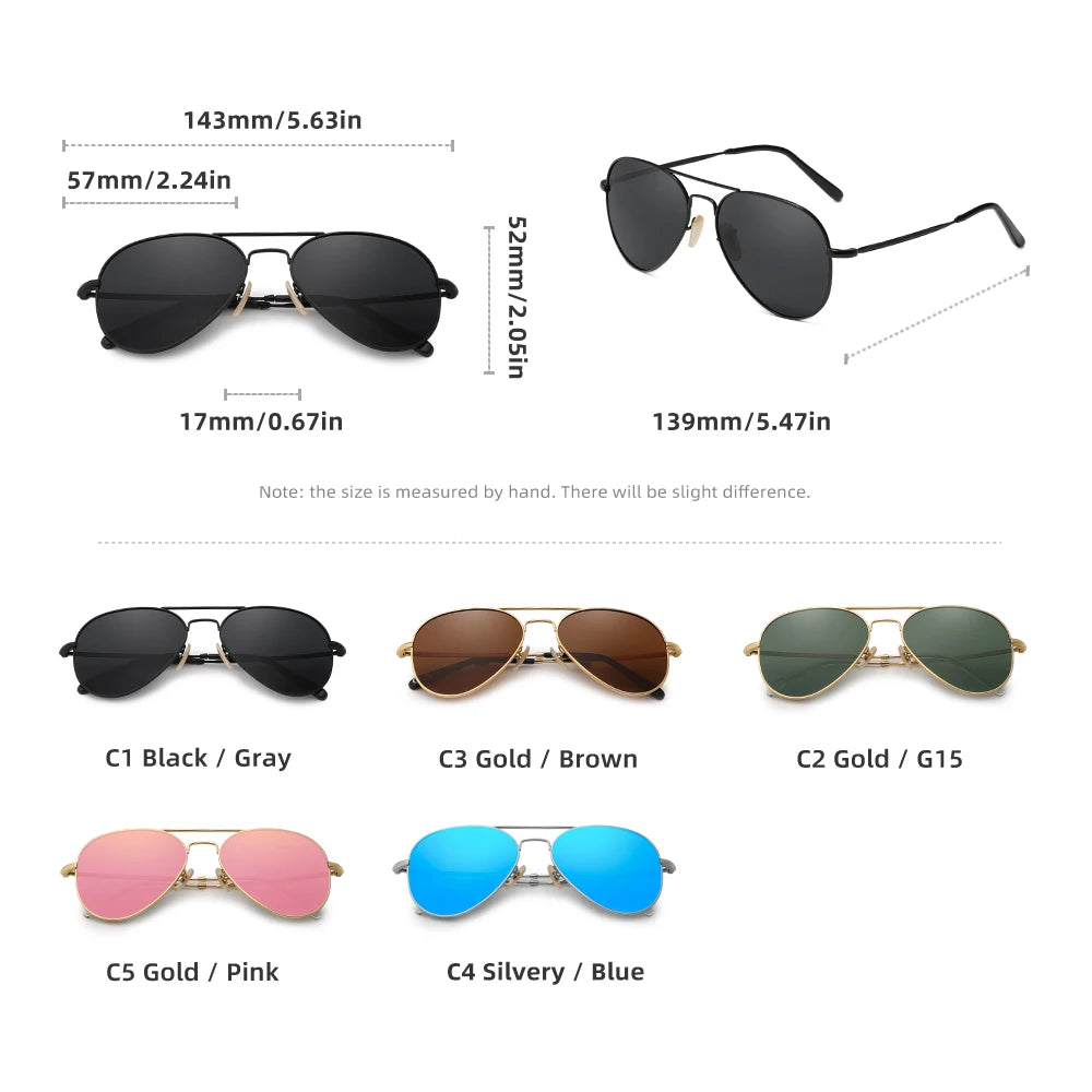 KINGSEVEN Women's Pilot Sunglasses – Sleek Alloy Frames with Polarized UV400 Protection