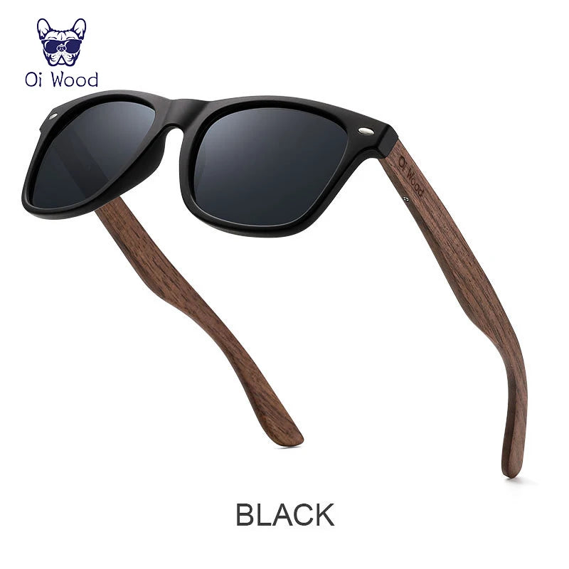 Oi Wood Polarized Wooden Sunglasses – Natural Style Meets Modern Comfort