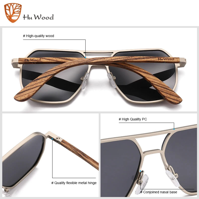 Premium Craft, Timeless Look – Hu Wood Polarized Sunglasses for Men