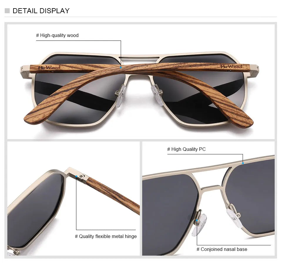 Premium Craft, Timeless Look – Hu Wood Polarized Sunglasses for Men