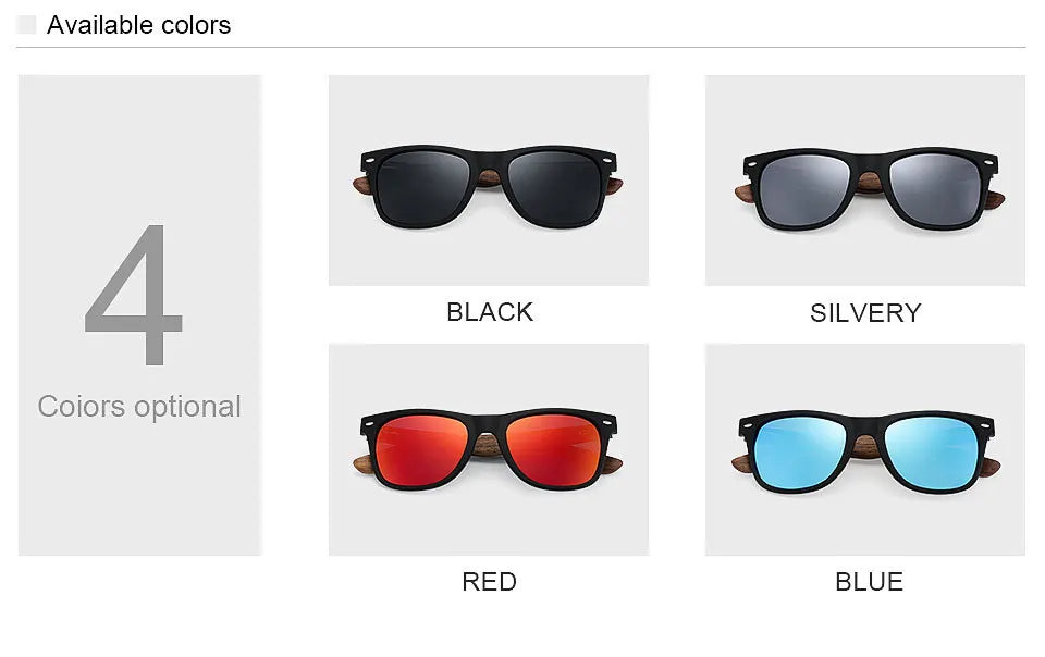 Oi Wood Polarized Wooden Sunglasses – Natural Style Meets Modern Comfort
