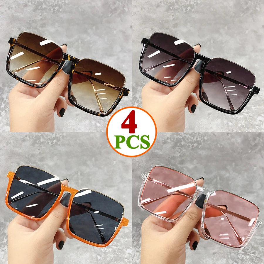 2025 Luxury Square Sunglasses – Vintage Gradient Shades for Women