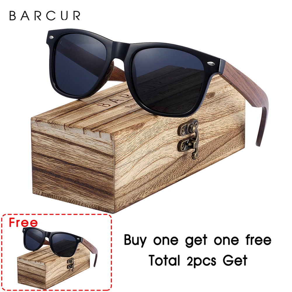 BARCUR Black Walnut Sunglasses — Timeless Style Meets Premium Polarized Protection for the Modern Man