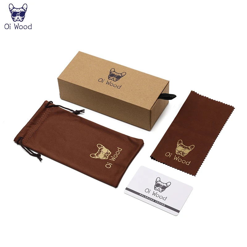 Oi Wood Polarized Square Sunglasses – Bold Lenses with Sleek Wooden Frames for People Who Dare to Stand Out!