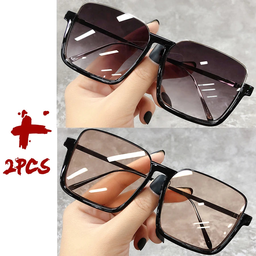 2025 Luxury Square Sunglasses – Vintage Gradient Shades for Women