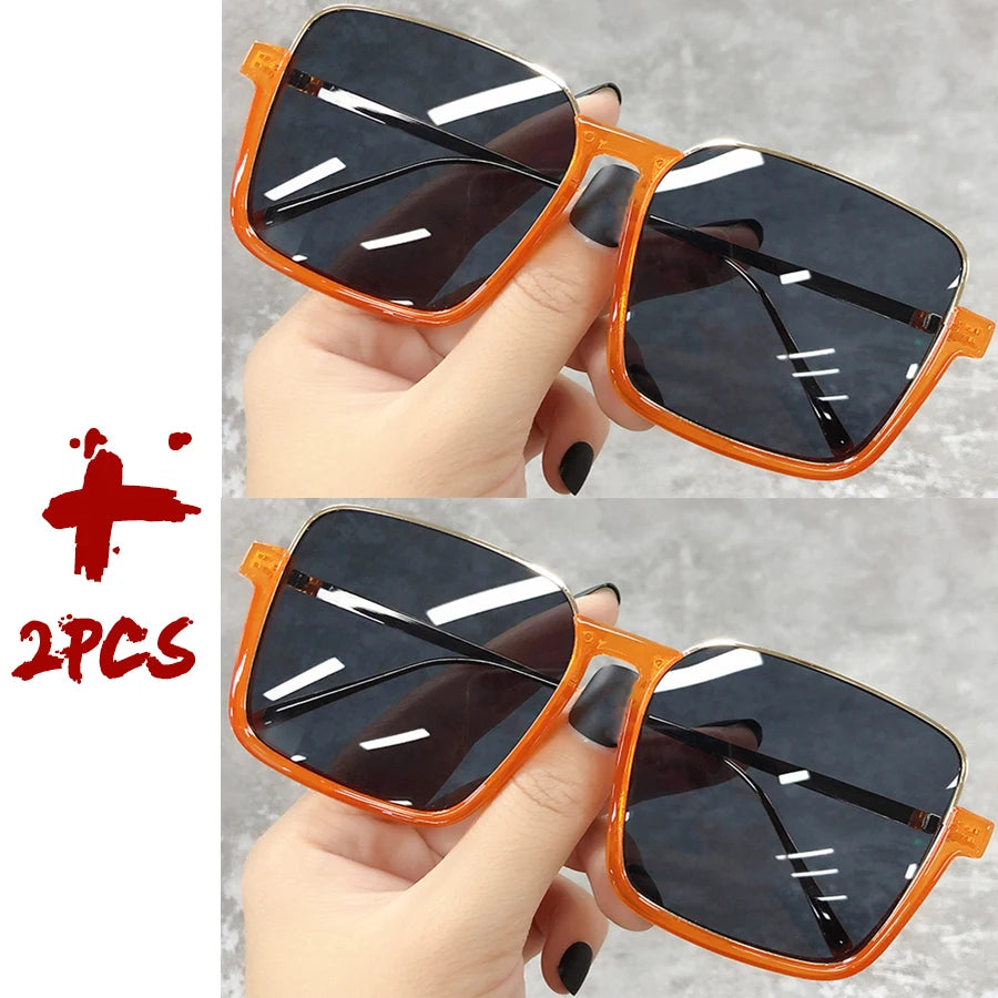 2025 Luxury Square Sunglasses – Vintage Gradient Shades for Women