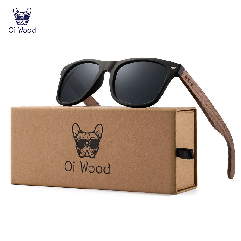 Oi Wood Polarized Wooden Sunglasses – Natural Style Meets Modern Comfort
