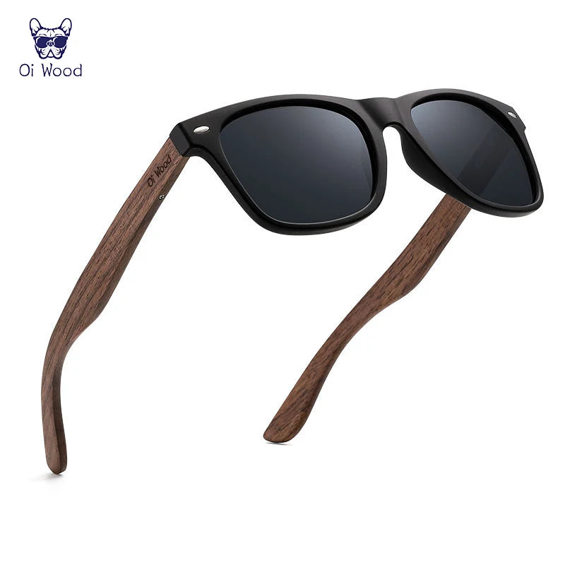 Oi Wood Polarized Wooden Sunglasses – Natural Style Meets Modern Comfort