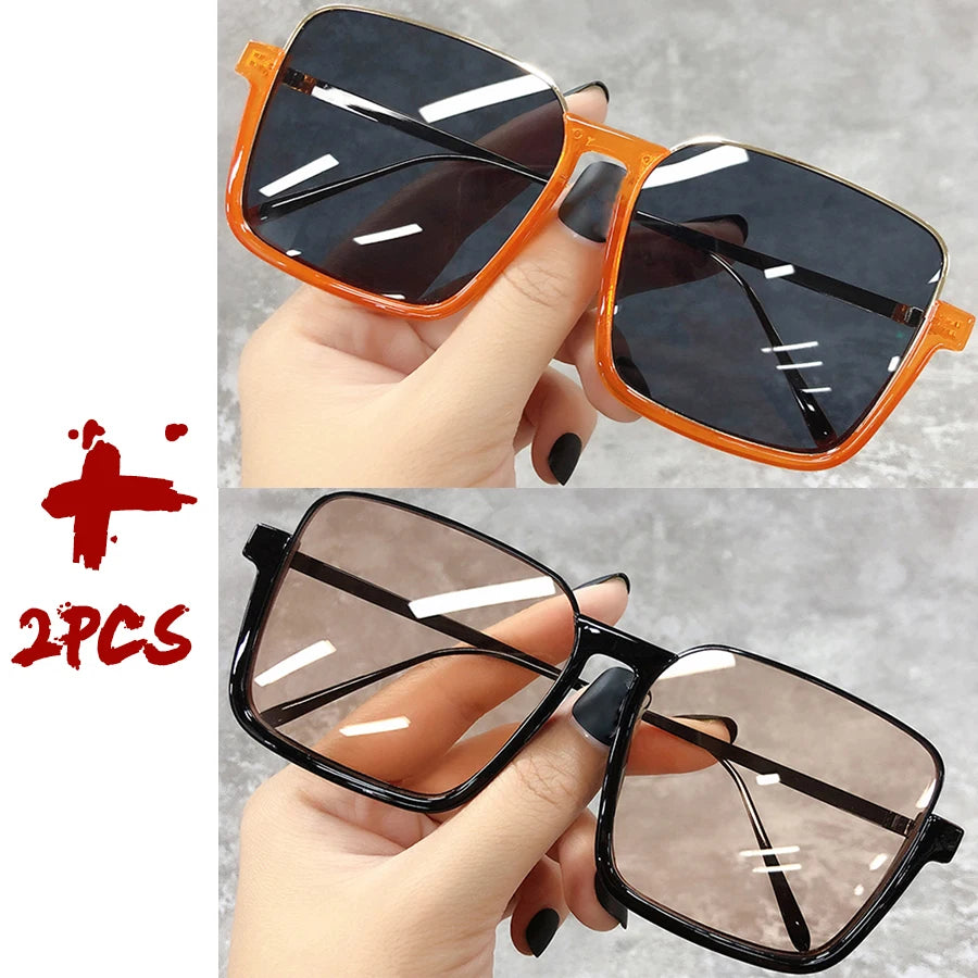 2025 Luxury Square Sunglasses – Vintage Gradient Shades for Women