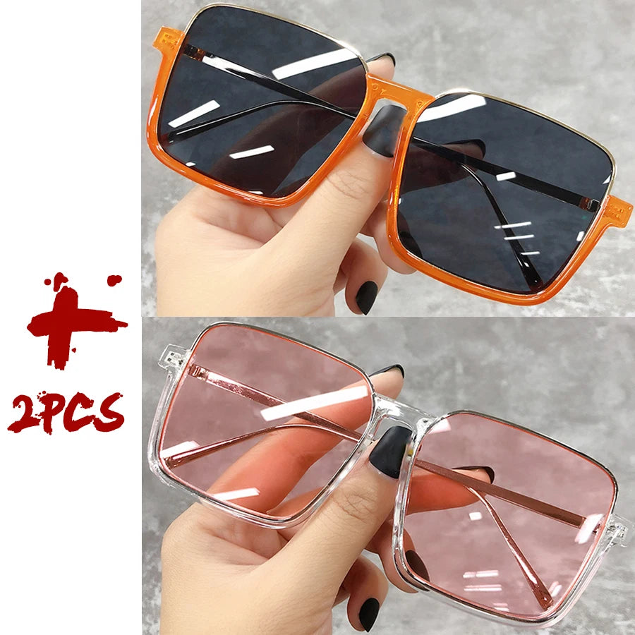 2025 Luxury Square Sunglasses – Vintage Gradient Shades for Women