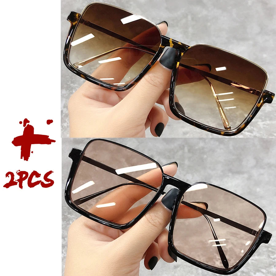 2025 Luxury Square Sunglasses – Vintage Gradient Shades for Women