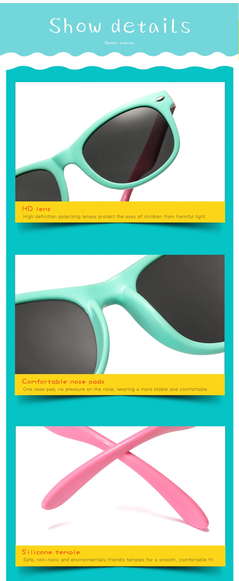 Adorable Baby and Toddler Sunglasses with Case – Safe, Stylish & Perfect for Sunny Adventures!