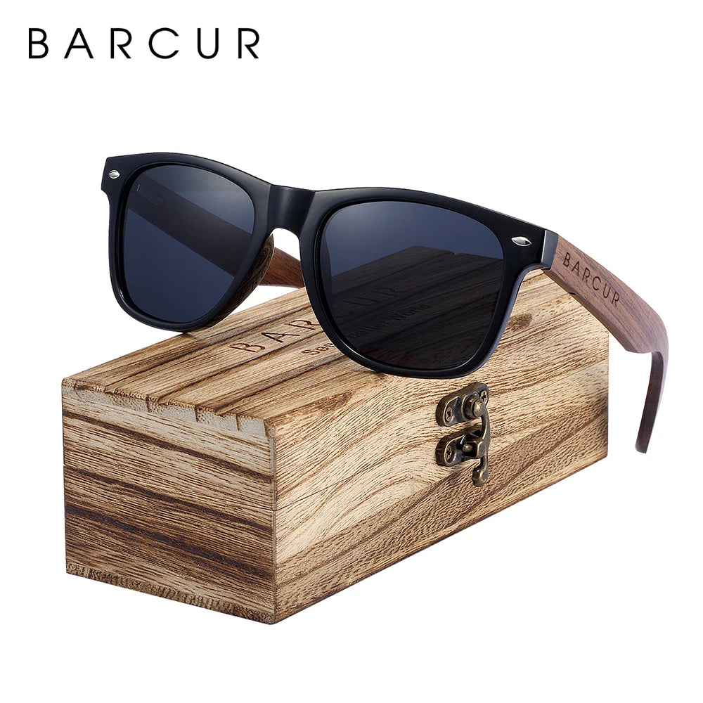 BARCUR Black Walnut Sunglasses — Timeless Style Meets Premium Polarized Protection for the Modern Man